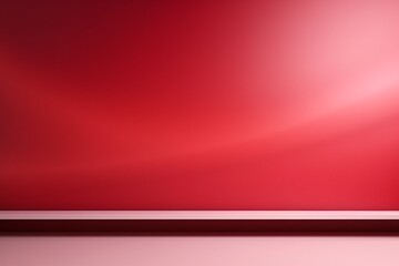 Vibrant crimson studio gradient backdrop for showcasing products or designing websites, with blank horizontal layout.