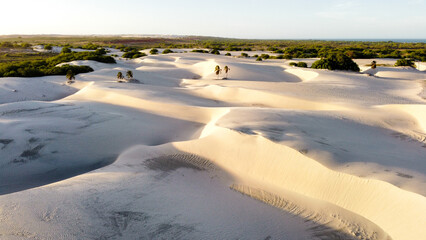 The magnificent dunes of Dunas Do Rosato on the north coast of Brazil between Punta do Mel and...