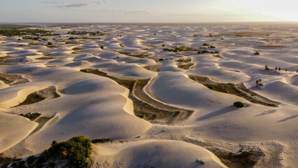 The magnificent dunes of Dunas Do Rosato on the north coast of Brazil between Punta do Mel and...