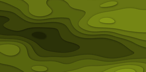 Abstract illustration of a splash. Paper cut background. Abstract realistic paper decoration for design textured with cardboard wavy layers