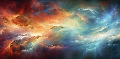Galaxy wallpapers, nebula , space, in the style of colorful turbulence, realism with surrealistic elements, light crimson and turquoise, spiritual landscape, precisionist art, dreamy compositions