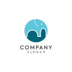 Logo design circle worldwide elephant global international wildlife animals conservation nature majestic safari wild gentle strong endangered symbol sanctuary habitat planet earth