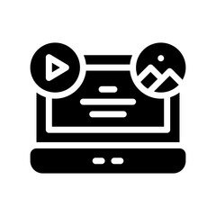 unstructured data glyph icon