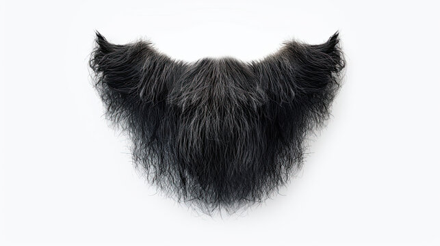 Black beard. Isolated on white background