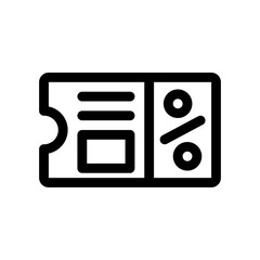 discount voucher line icon