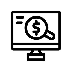 paid search line icon