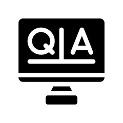 qa glyph icon