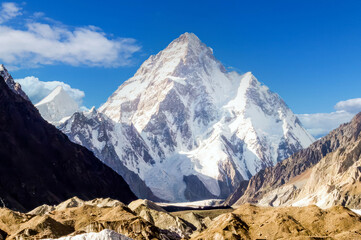 K2 summit, the second highest mountain in the world