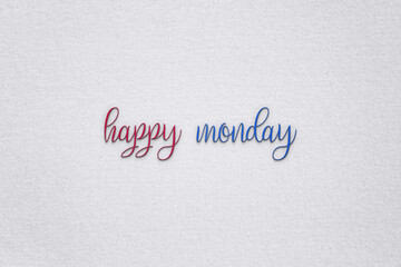 Happy Monday Stylish Text Design illustration