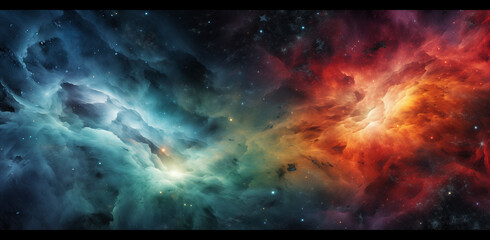 Galaxy wallpapers, nebula , space, in the style of colorful turbulence, realism with surrealistic elements, light crimson and turquoise, spiritual landscape, precisionist art, dreamy compositions