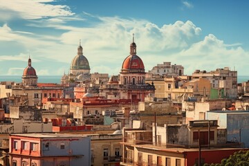 Fototapeta na wymiar Cityscape of Valletta with Basilica of St. Nicholas, Malta, Havana, Cuba, downtown skyline, AI Generated