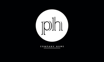 PH, HP, P, H Abstract Letters Logo Monogram