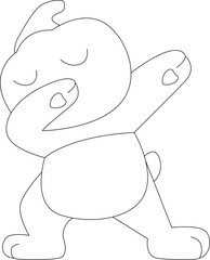 Panda Halloween Pumpkin Hip Hop Animal Vector Graphic Art Illustration