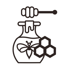 Honey Jar Icon - Outline