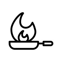 frying pan line icon