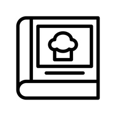 recipe book line icon
