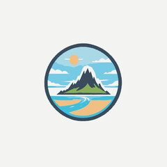 Island Logo EPS Format Design Very Cool 