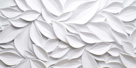 background,textured white randomly arranged branches of plants with 3d elements,banner base,floral multi-layered