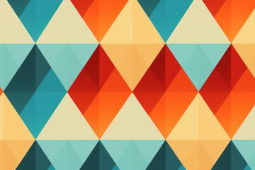 abstract triangular pattern. Colorful 80s vintage background