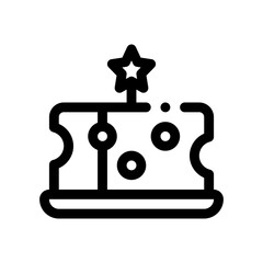 Fototapeta premium cheese line icon