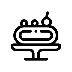 dessert line icon