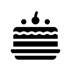 cake glyph icon