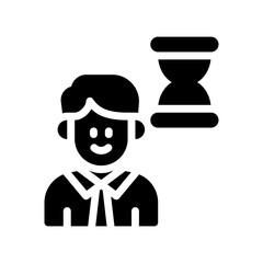 time management glyph icon