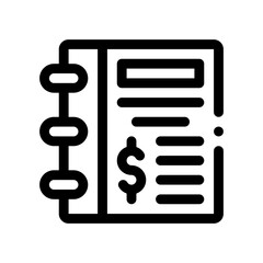 Fototapeta premium accounting line icon