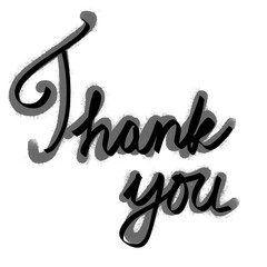 Fototapeta premium Thank you lettering