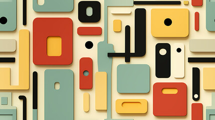 Plastic cubes pattern seamless pattern