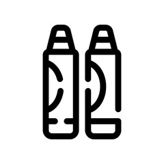 crayons line icon