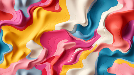 Plastic abstract form shape pattern seamless pattern