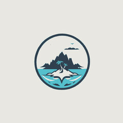 Island Logo EPS Format Design Very Cool 