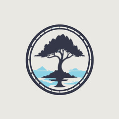 Island Logo EPS Format Design Very Cool 