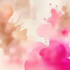 Brown, pink, purple and white blurred abstract watercolor pattern. Painted wall texture. Artistic background for designers, packaging, fabric, covers.