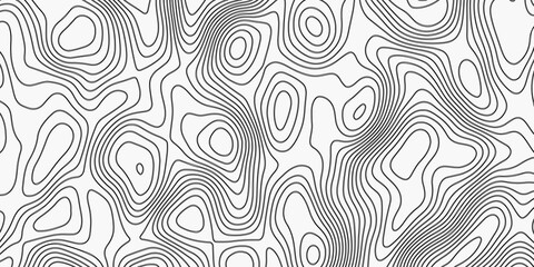 Obraz premium Topographic Map in Contour Line Light Topographic White seamless marble texture. Ocean topographic line map with curvy wave isolines vector Black-white background from a line similar 