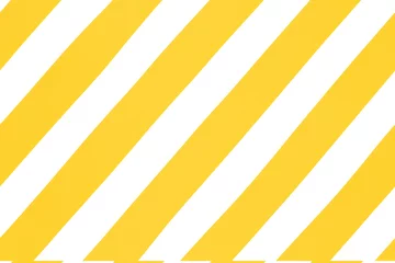 Deurstickers yellow and white diagonal striped background © VIRTUALISTIK