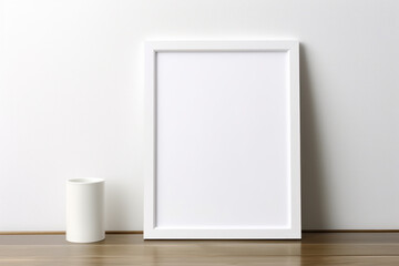 blank white frame mockup