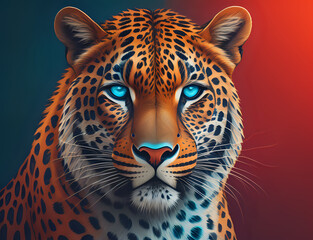 Leoparden Blick
