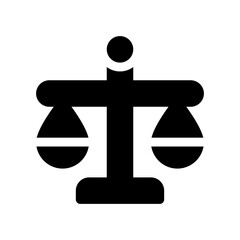 Obraz premium justice glyph icon