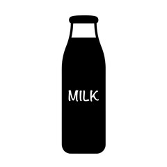 Dairy vector icon in black solid flat design icon isolated on white background