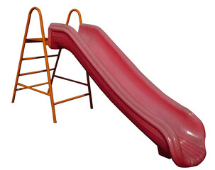 Kids Slide, red slides isolate on transparent background