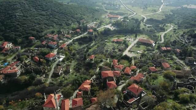 Aerial View Historical Village of Doganbey Karina, Soke, Aydin Province, Turkey