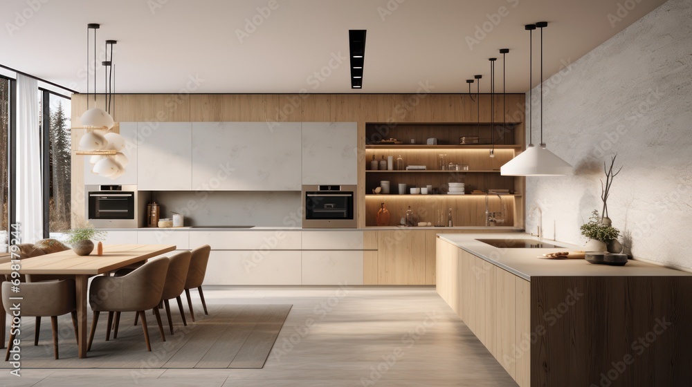 Poster the kitchen is located in a rectangular room measuring 5 meters in length and 3 meters in width. the