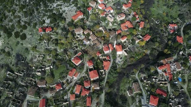 Aerial View Historical Village of Doganbey Karina, Soke, Aydin Province, Turkey