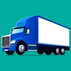Illustration of a truck hauling a load, delivery is coming 