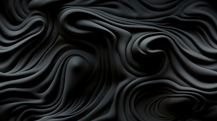 Obraz premium Black fabric textiles, silk seamless background, classic line wave
