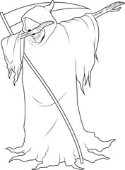 Reaper Halloween Hip Hop Vector Graphic Art Illustration