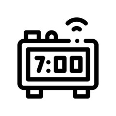 digital clock line icon