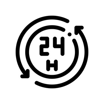 c24 hours line icon